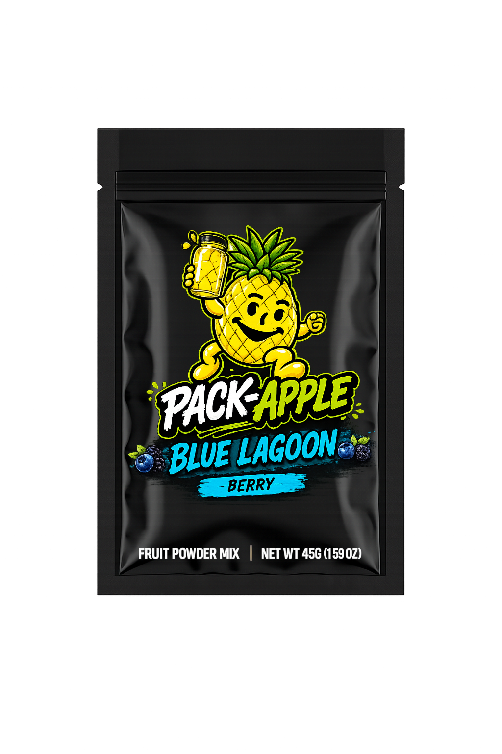 Pack-Apple Blue Lagoon fruit powder mix pack