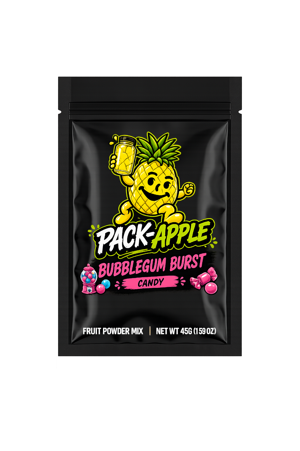 Pack-Apple Bubblegum Burst fruit powder mix pack