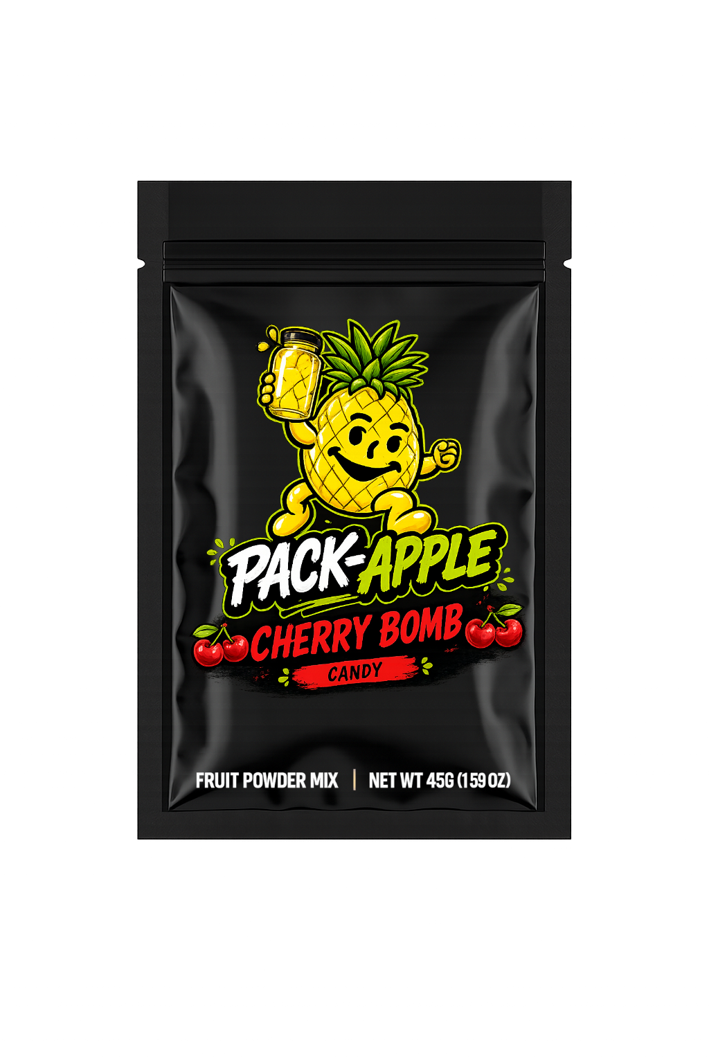 Pack-Apple Cherry Bomb fruit powder mix pack