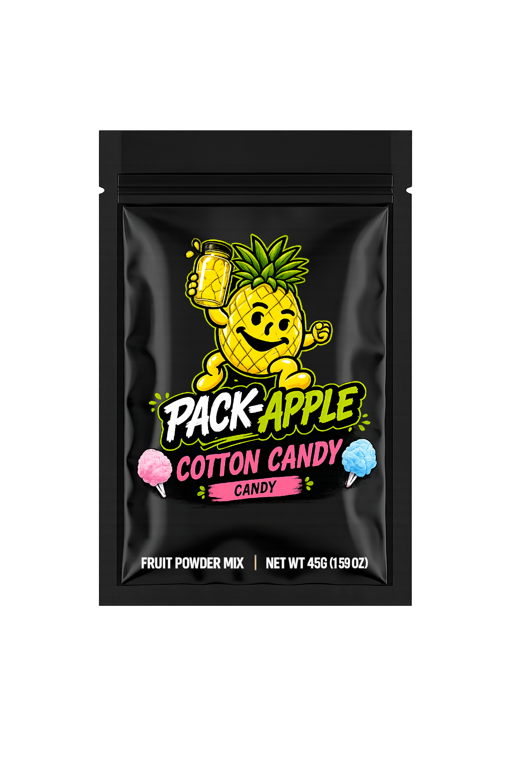 Pack-Apple Cotton Candy fruit powder mix pack
