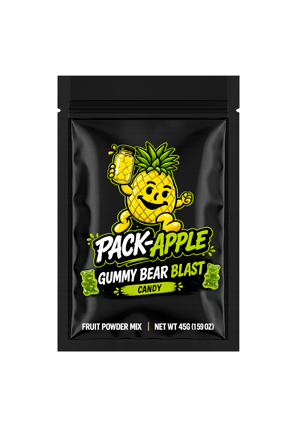 Pack-Apple Gummy Bear Blast fruit powder mix pack