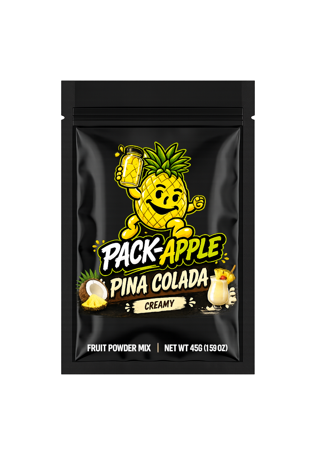 Pack-Apple Pina Colada fruit powder mix pack