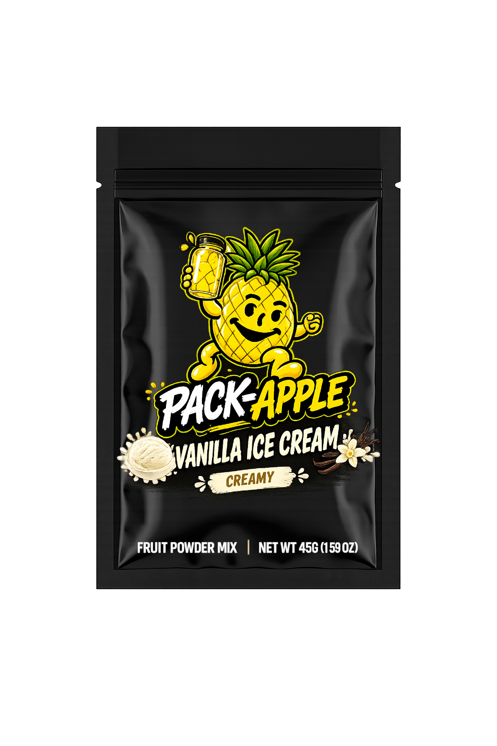 Pack-Apple Vanilla Ice Cream fruit powder mix pack