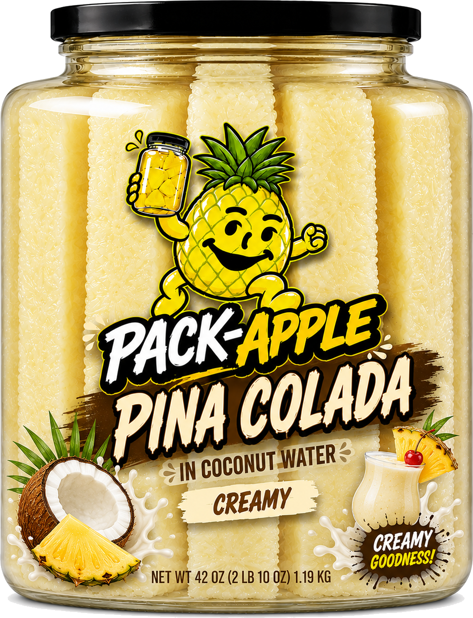 Pack-Apple Pina Colada flavor jar