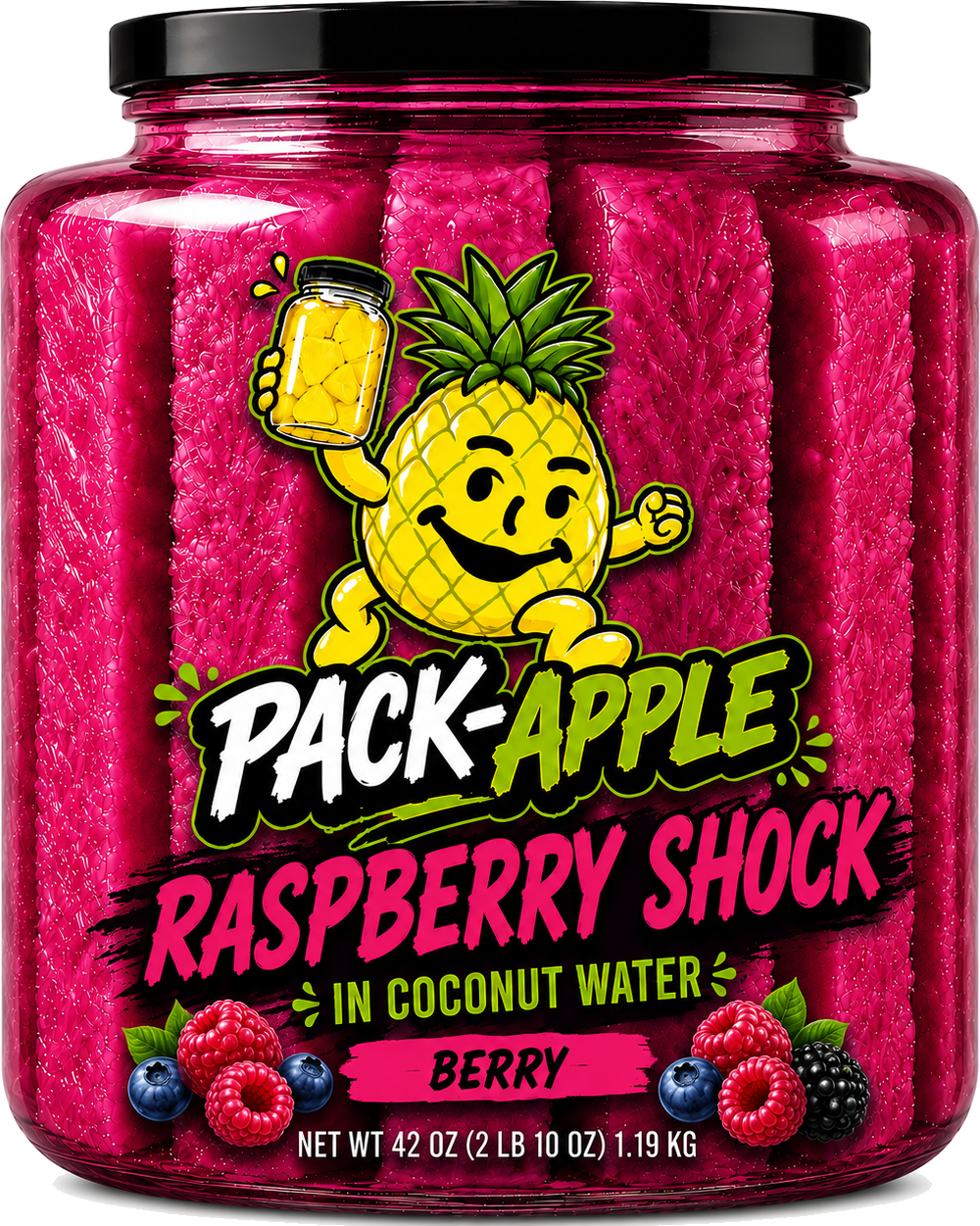 Pack-Apple Raspberry Shock flavor jar
