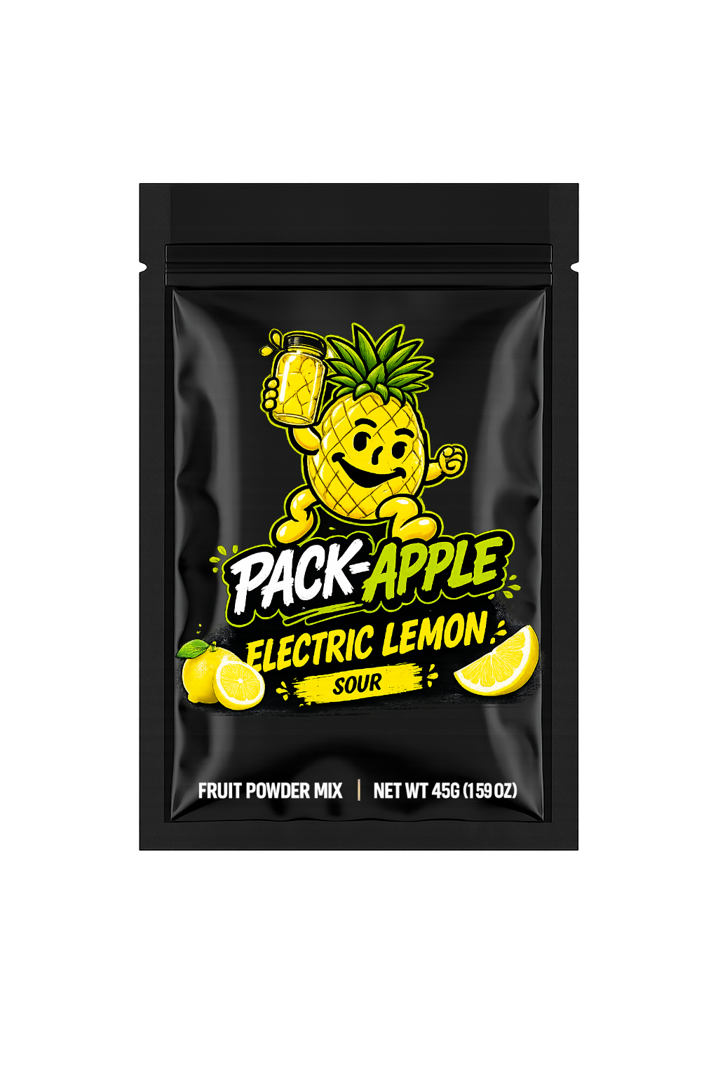 Pack-Apple Electric Lemon fruit powder mix pack