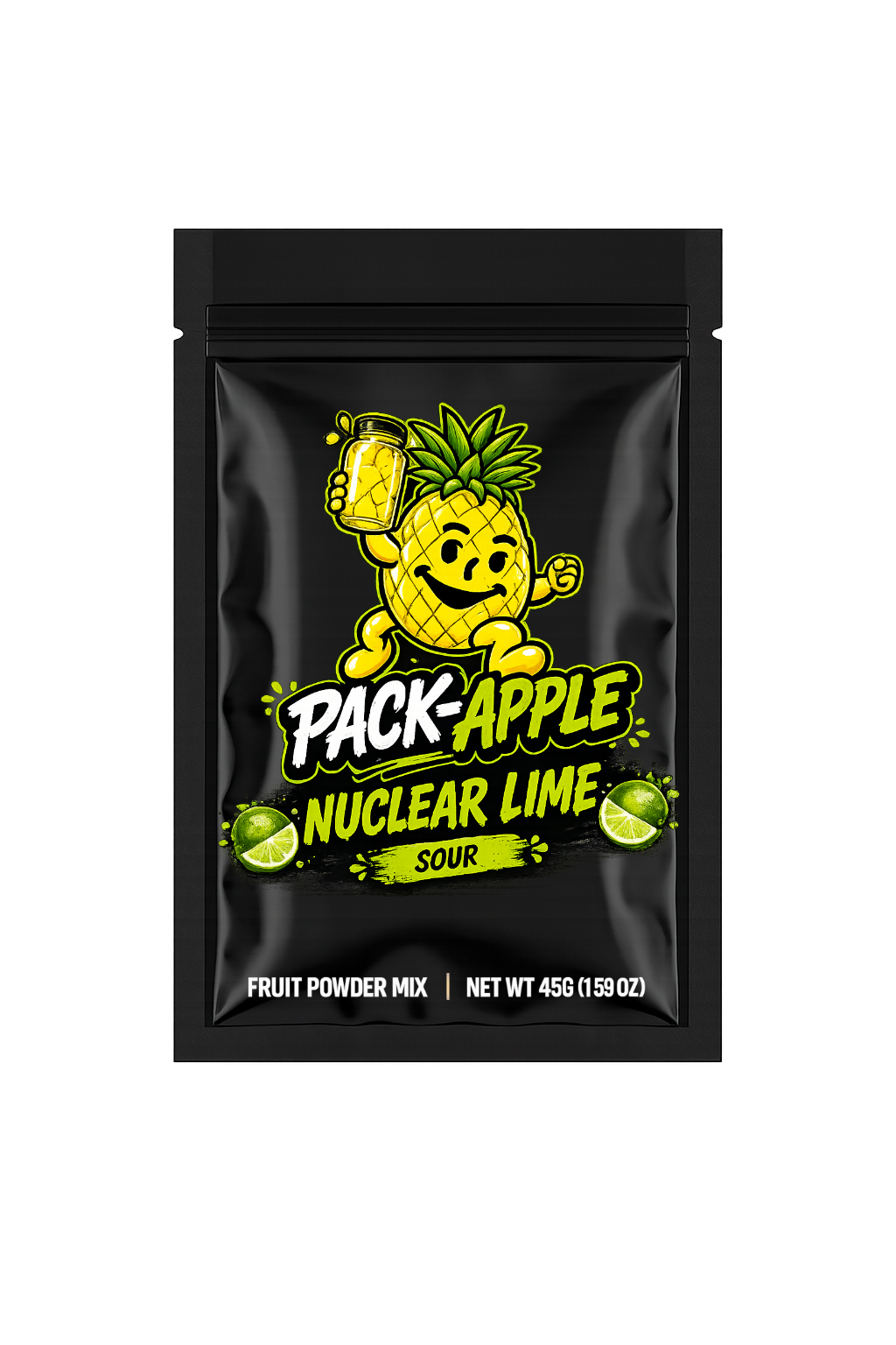 Pack-Apple Nuclear Lime fruit powder mix pack