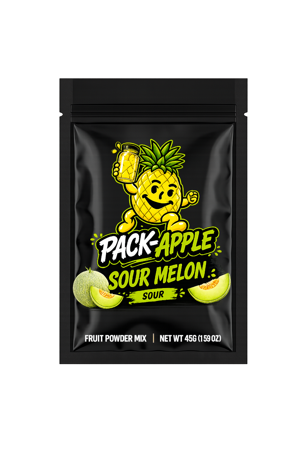 Pack-Apple Sour Melon fruit powder mix pack